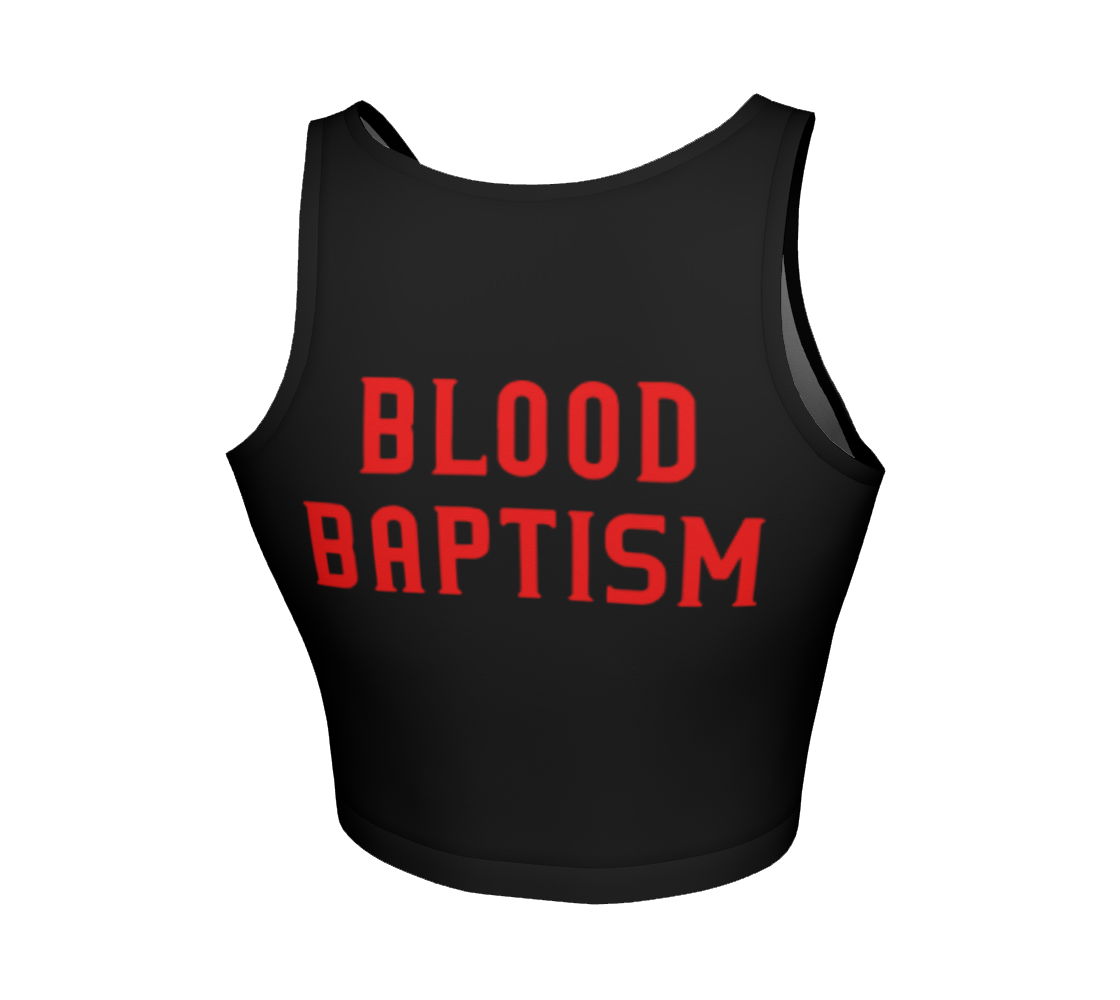 Blacklist (UK) Blood Baptism official fitted crop top by Metal Mistress