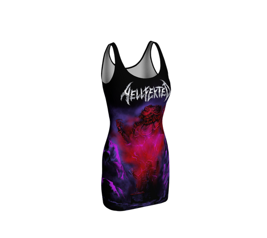 Hellfekted Demonic Book official bodycon dress by Metal Mistress