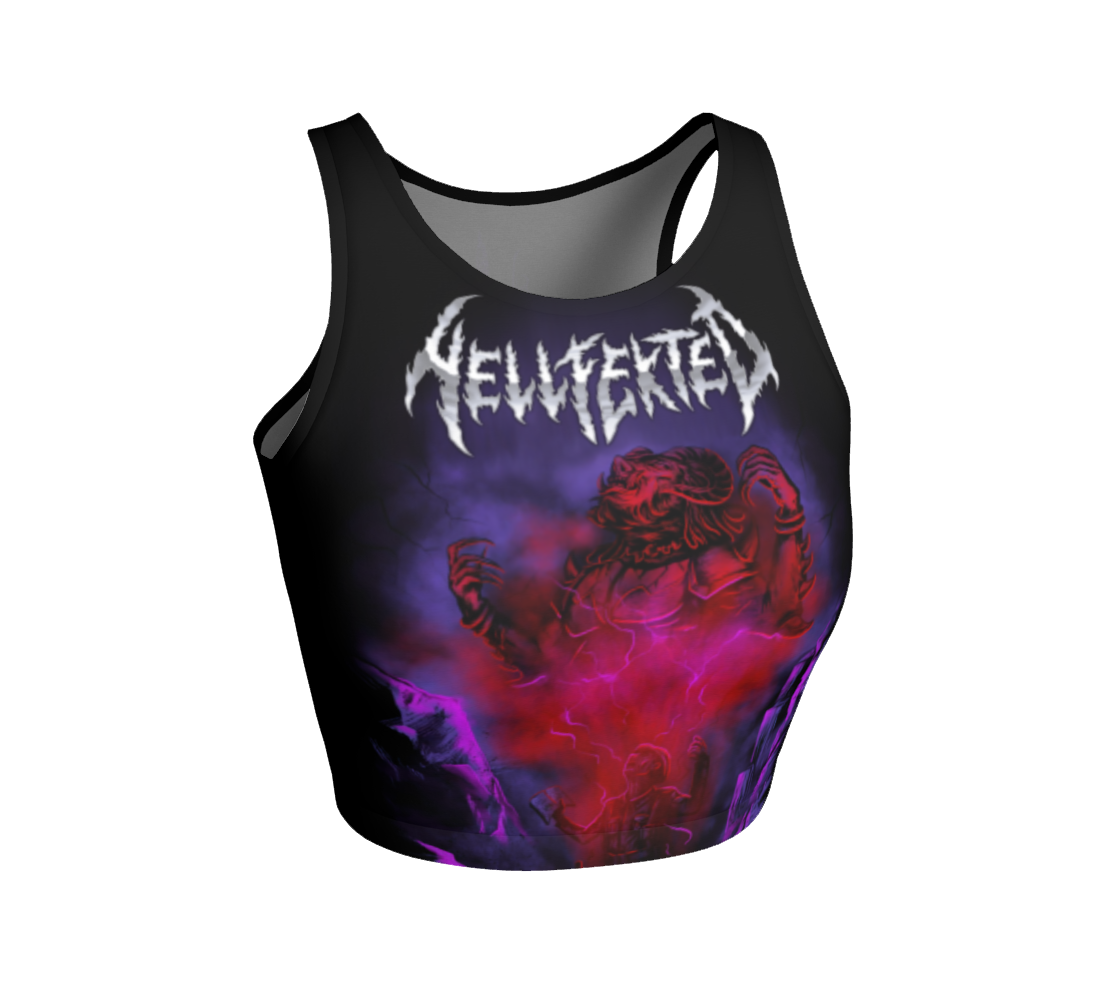 Hellfekted Demonic official fitted crop top by Metal Mistress