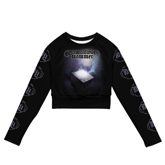Damnation's Hammer Into the Silent Nebula official long sleeve crop top by Metal Mistress