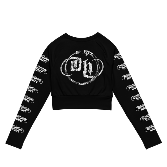 Damnation's Hammer official long sleeve crop top by Metal Mistress