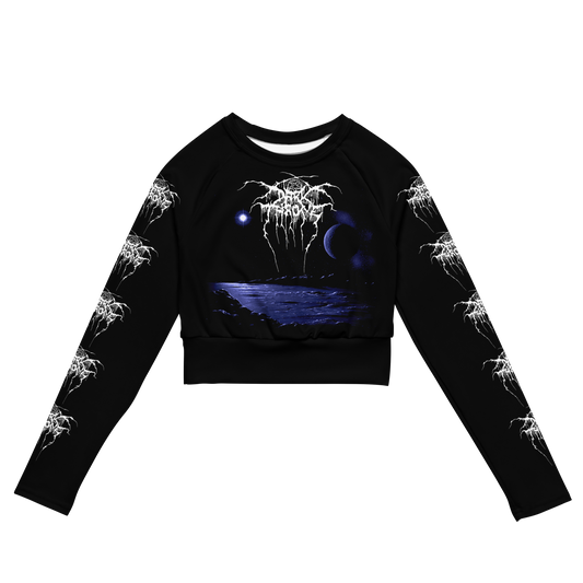 Darkthrone Total Death official long sleeve crop top by Metal Mistress