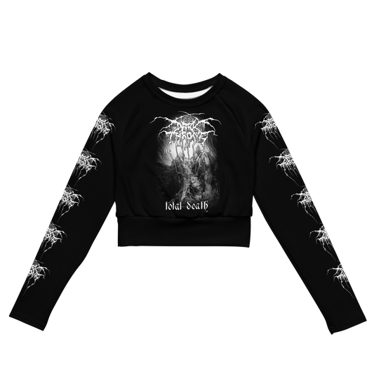 Darkthrone Total Death official long sleeve crop top by Metal Mistress