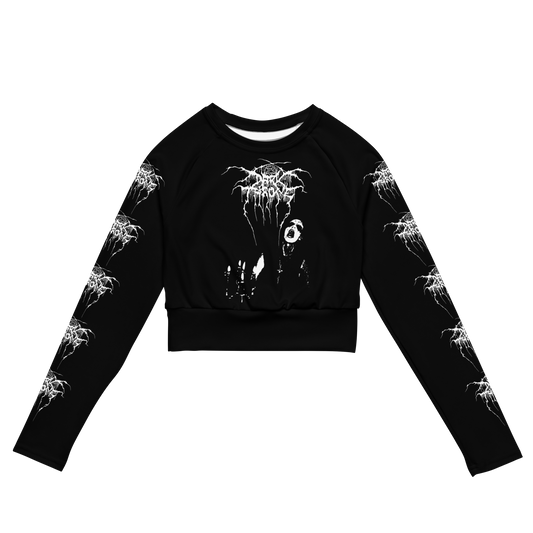 Darkthrone Transilvanian Hunger official long sleeve crop top by Metal Mistress