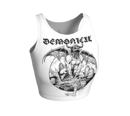 Demonical Mass Destroyer Crop Top by Metal Mistress