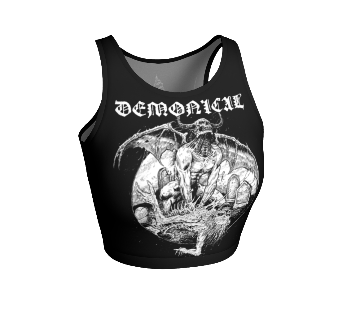 Demonical Mass Destroyer Crop Top by Metal Mistress