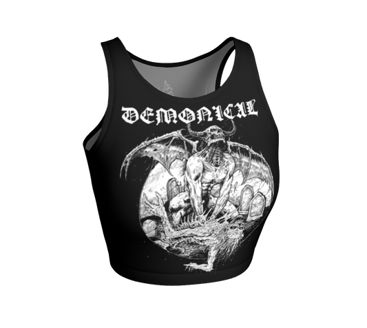 Demonical Mass Destroyer Crop Top by Metal Mistress