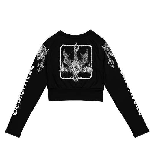 Demonical Mass Destroyer Long Sleeve Crop Top by Metal MistressDemonical Mass Destroyer Long Sleeve Crop Top by Metal Mistress