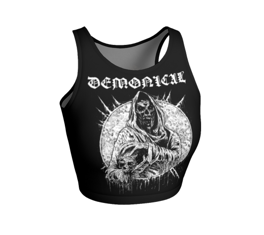 Demonical World Domination Crop Top by Metal Mistress