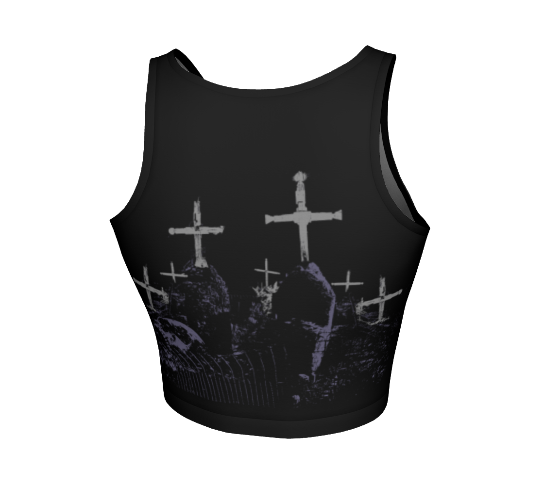 Devastator Death Forever official fitted crop top by Metal Mistress