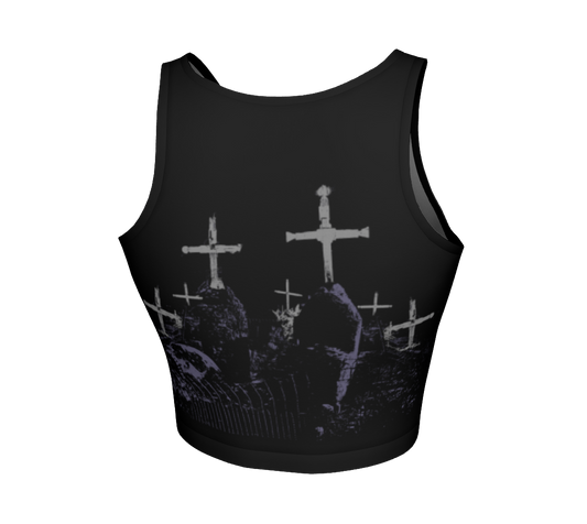 Devastator Death Forever official fitted crop top by Metal Mistress