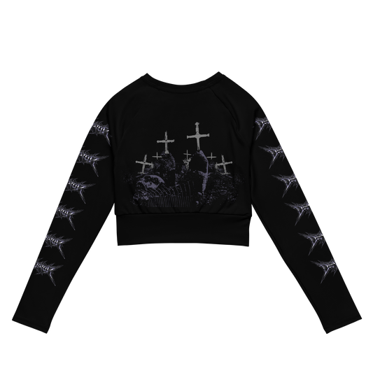 DEVASTATOR Death Forever long-sleeve crop top
