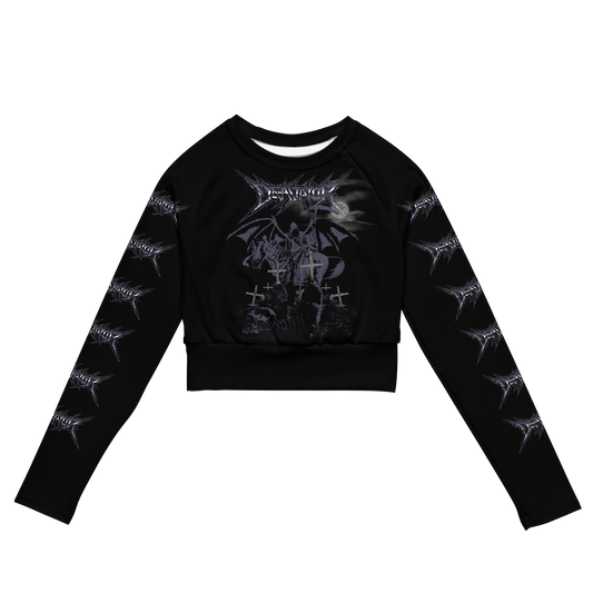DEVASTATOR Death Forever long-sleeve crop top