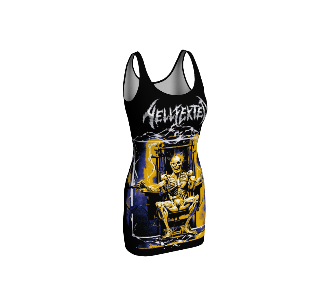 Hellfekted Electric Chair official bodycon dress by Metal Mistress