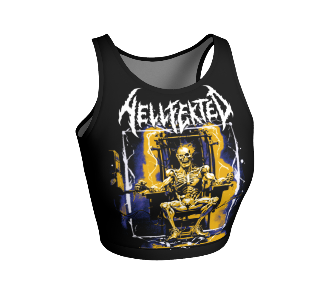Hellfekted Electric Chair official fitted crop top by Metal Mistress