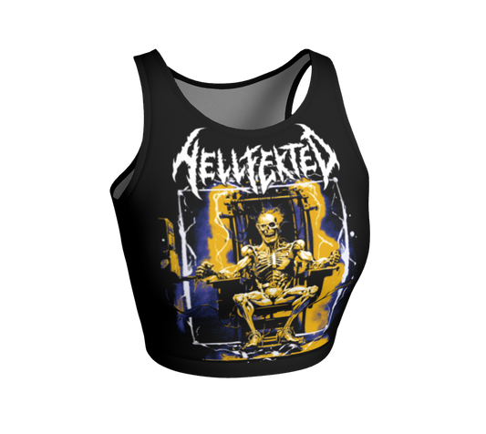 Hellfekted Electric Chair official fitted crop top by Metal Mistress