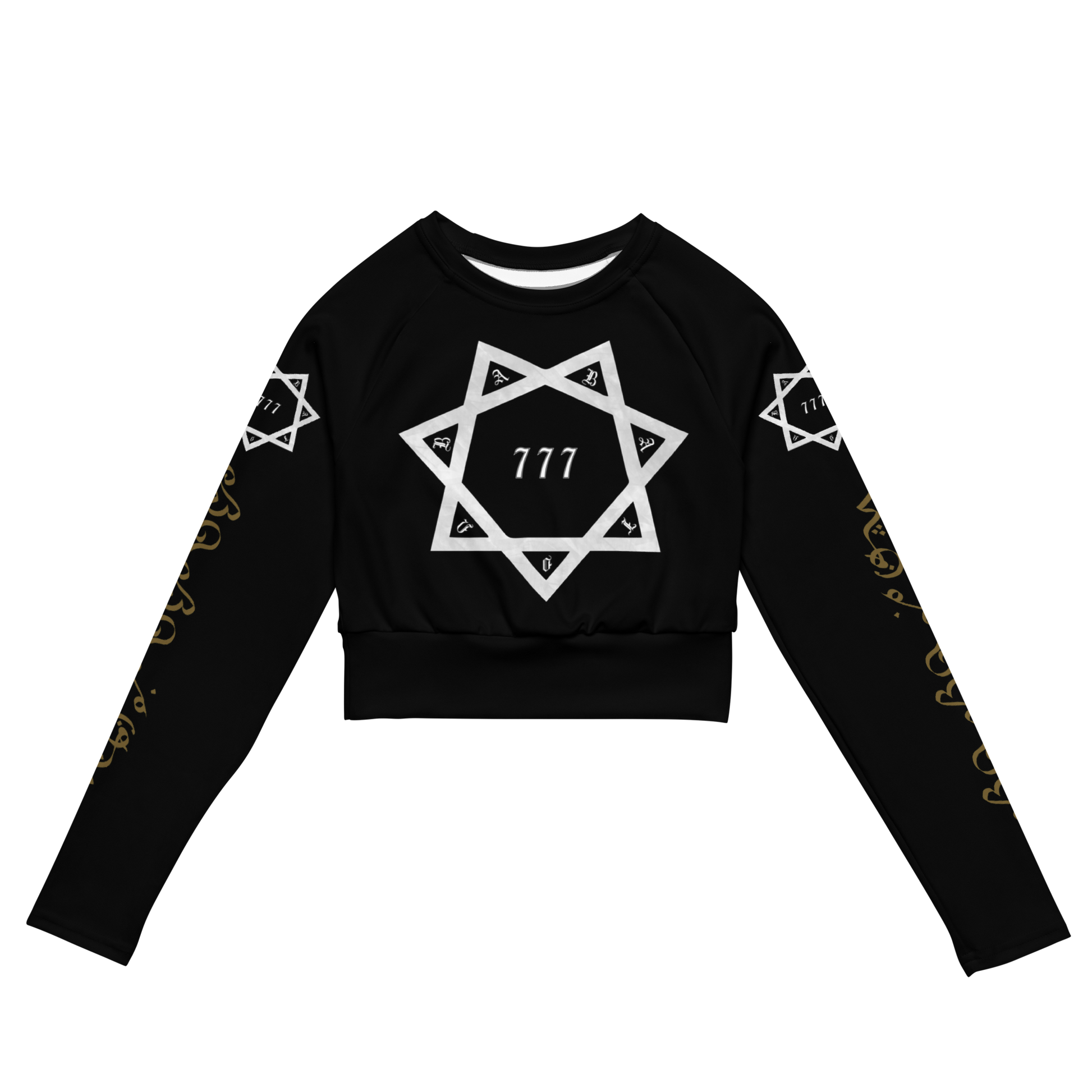 Equitant Art Babalon 777 Long sleeve crop top by Metal Mistress