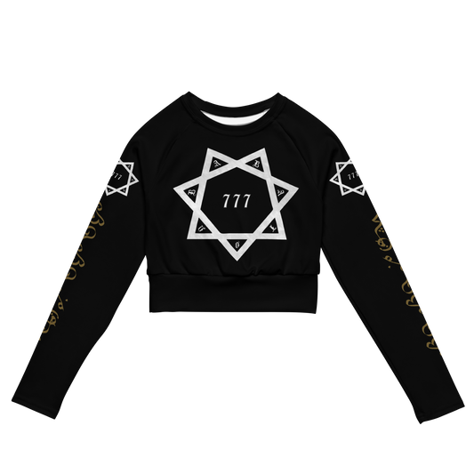 Equitant Art Babalon 777 Long sleeve crop top by Metal Mistress