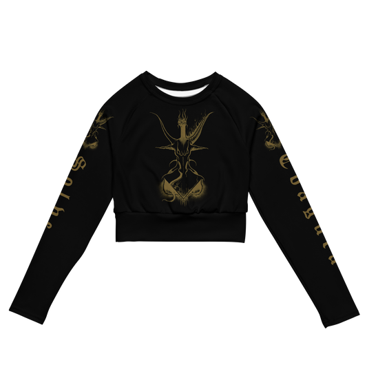 EQUITANT ART Golden Baphomet Long Sleeve Crop Top