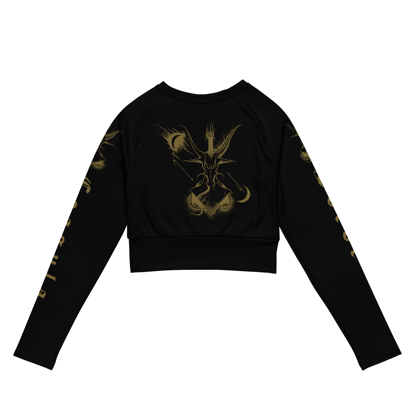 EQUITANT ART Golden Baphomet Long Sleeve Crop Top