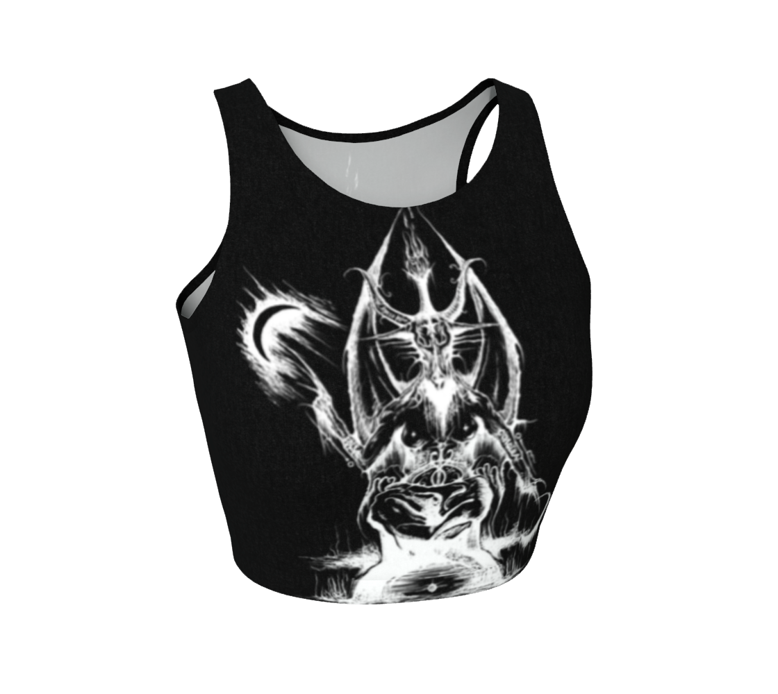 Equitant Art Baphomet Crop Top by Metal Mistress