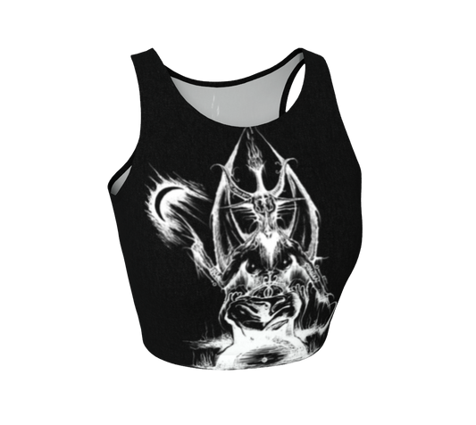 Equitant Art Baphomet Crop Top by Metal Mistress