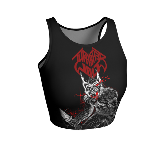 Thrasherwolf Frank the Werewolf official fitted crop top by Metal Mistress