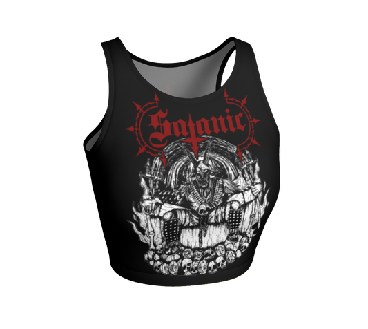 Satanic ...From Hell official fitted crop top by Metal Mistress
