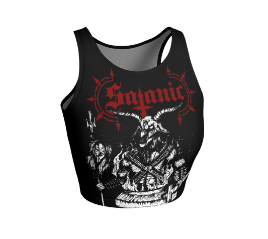 Satanic ...From Hell official fitted crop top by Metal Mistress