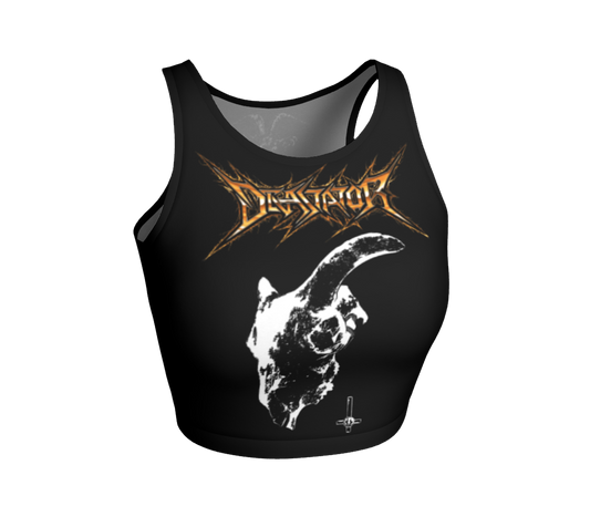 Devastator Goat Head official fitted crop top by Metal Mistress