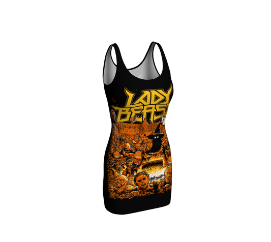 Lady Beast Halloween official bodycon dress by Metal Mistress