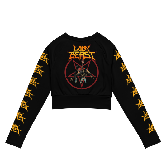 Lady Beast Halloween official long sleeve crop top by Metal Mistress