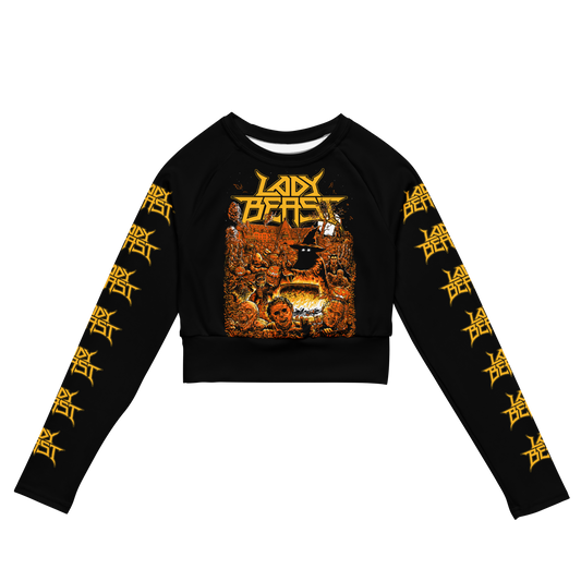 Lady Beast Halloween official long sleeve crop top by Metal Mistress