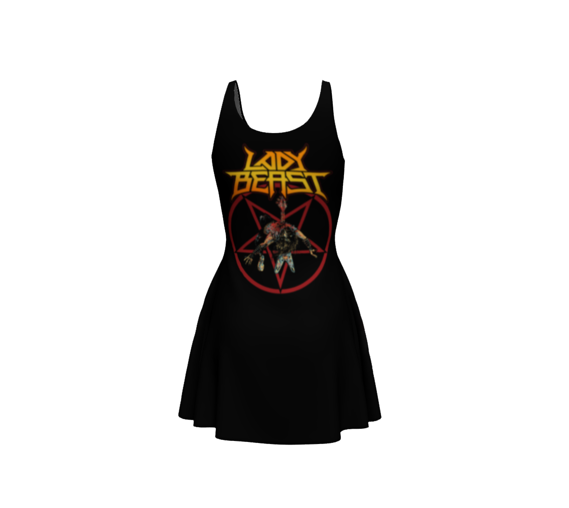 Lady Beast The Vultures Amulet official flare dress by Metal Mistress