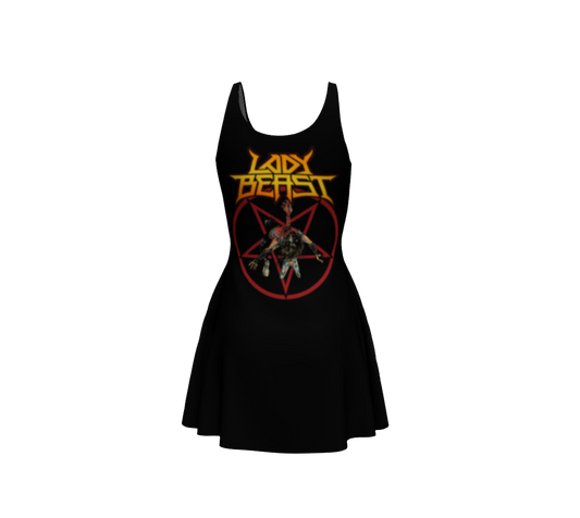 Lady Beast The Vultures Amulet official flare dress by Metal Mistress
