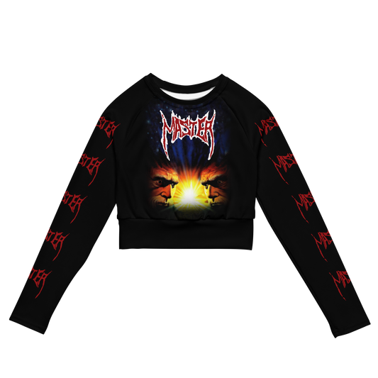 Master On The Seventh Day God Created...Master Official Long Sleeve Crop Top by Metal Mistress
