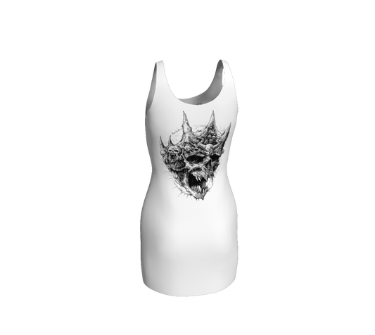 Master Official White Bodycon Dress by Metal Mistress