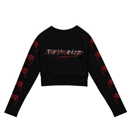 Master The New Elite Official Long Sleeve Crop Top by Metal Mistress
