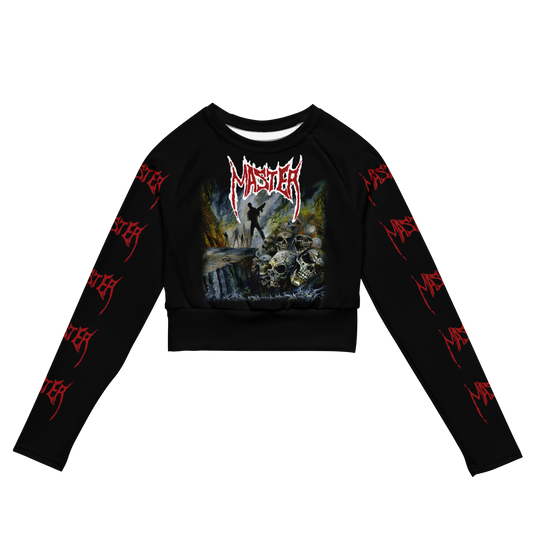 Master The New Elite Official Long Sleeve Crop Top by Metal Mistress