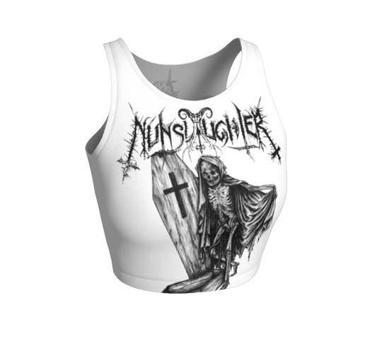 Nunslaughter Angelic Dread official fitted crop top by Metal Mistress