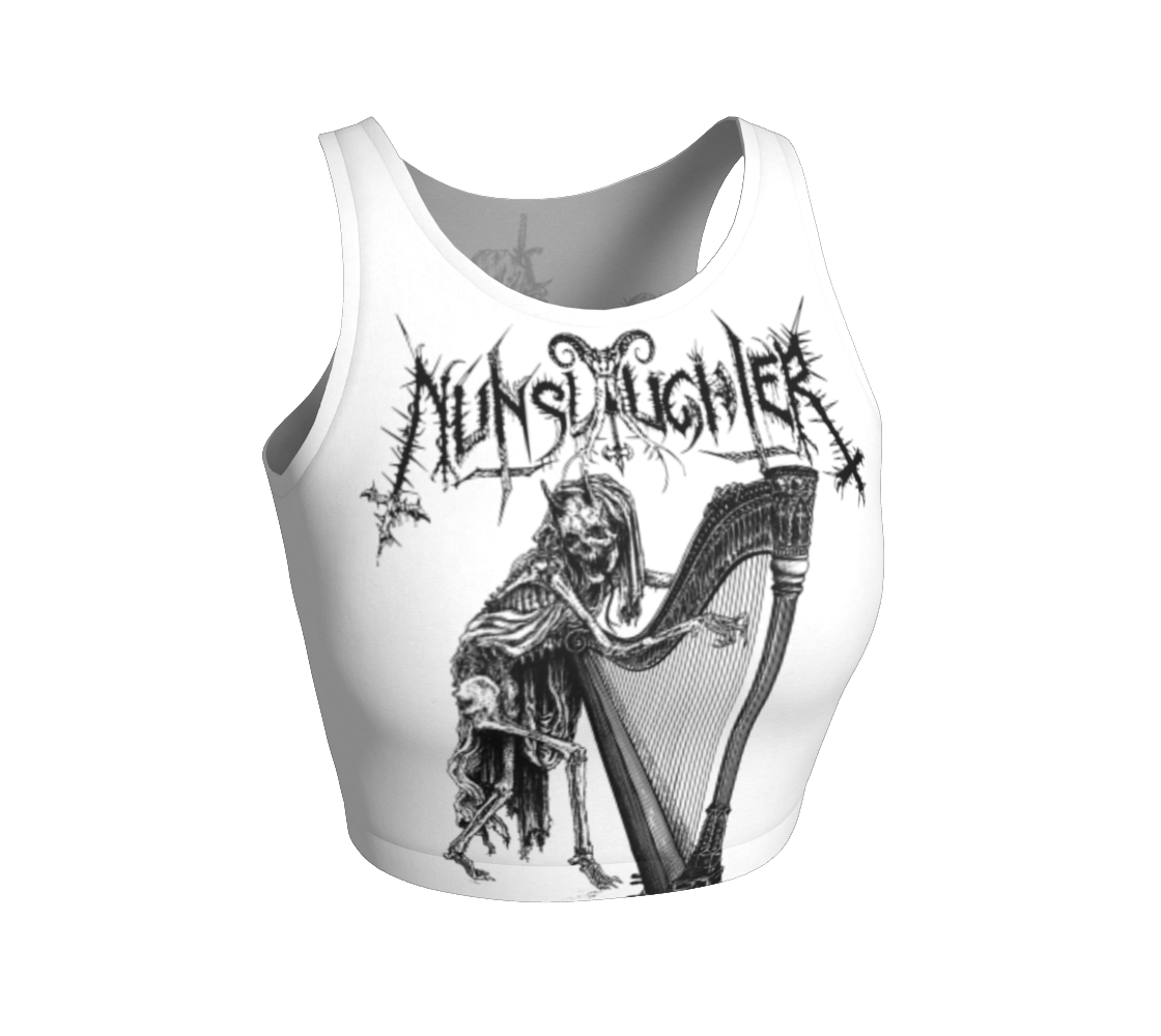 Nunslaughter Angelic Dread official fitted crop top by Metal Mistress