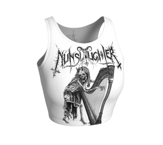 Nunslaughter Angelic Dread official fitted crop top by Metal Mistress