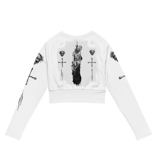 Nunslaughter Angelic Dread official long sleeve crop top by Metal Mistress