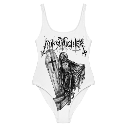 Nunslaughter Angelic Dread official bodysuit, swimsuit by Metal Mistress