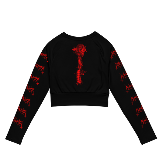 Nunslaughter Hex official long sleeve crop top by Metal Mistress