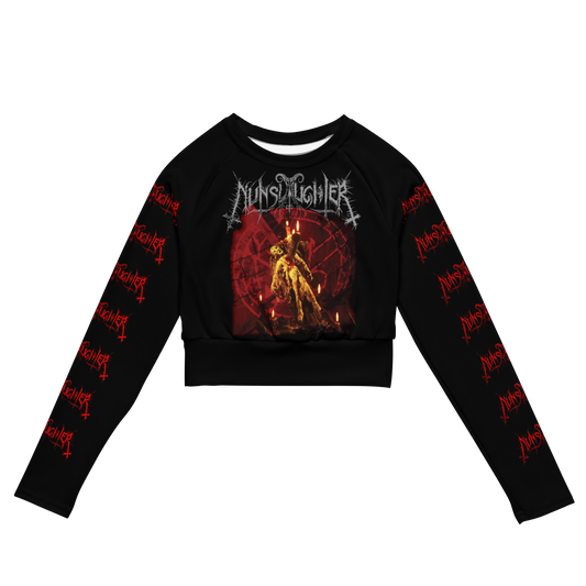 Nunslaughter Hex official long sleeve crop top by Metal Mistress