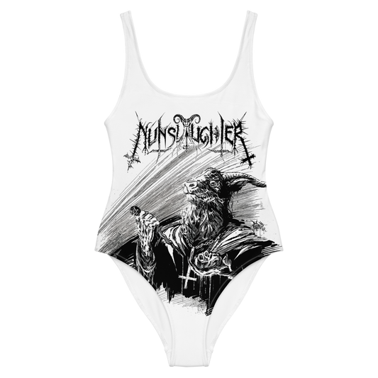 NunSlaughter Putrid Goat official licensed bodysuit for swimming by Metal Mistress