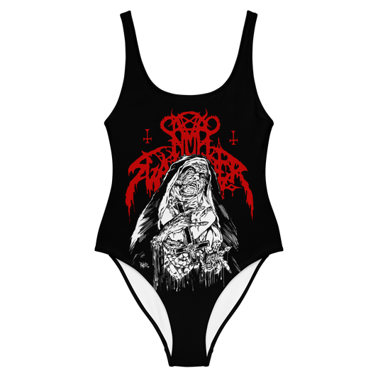 NunSlaughter Putrid Nun official licensed bodysuit for swimming by Metal Mistress