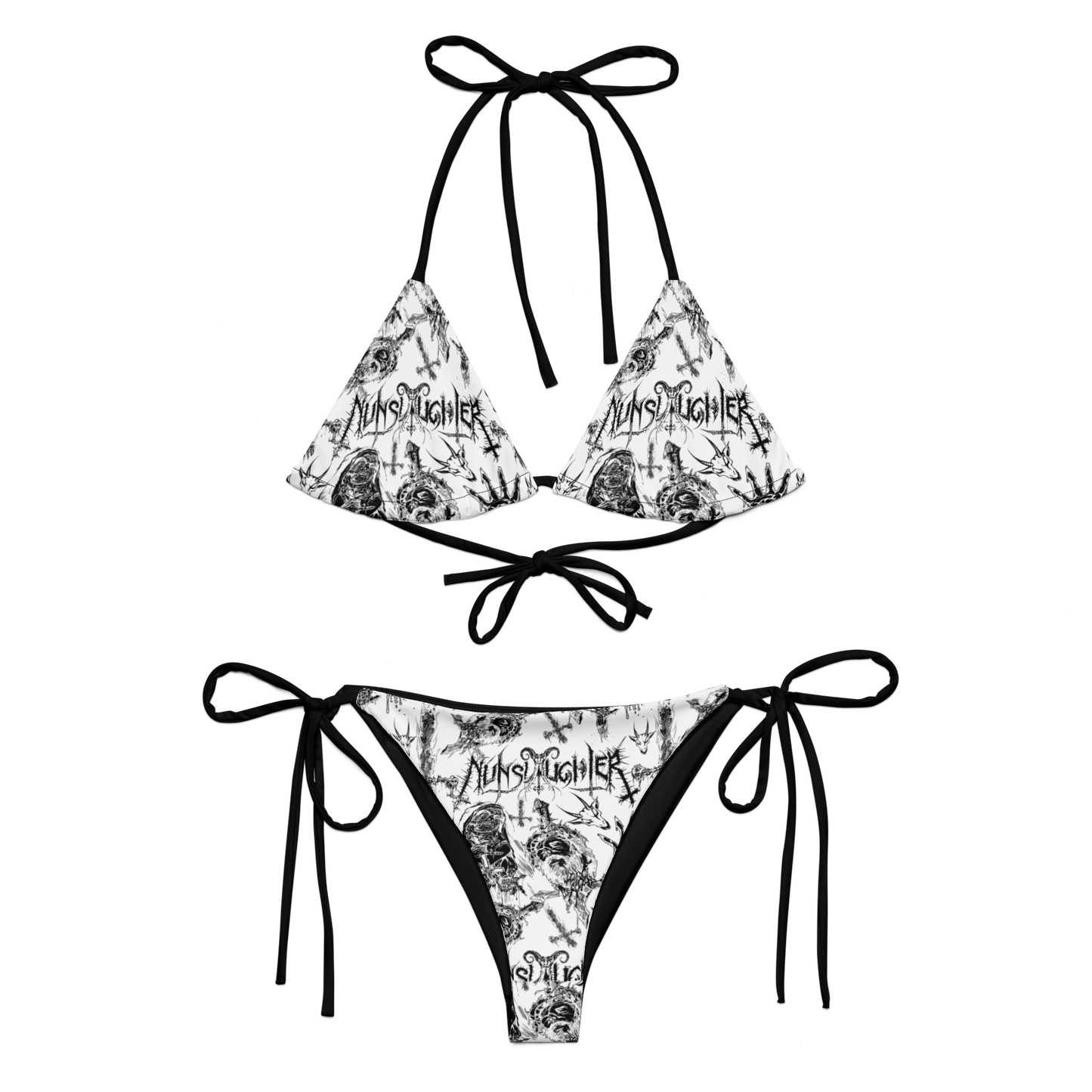 NunSlaughter Putrid pattern official licensed bikini swimsuit by Metal Mistress