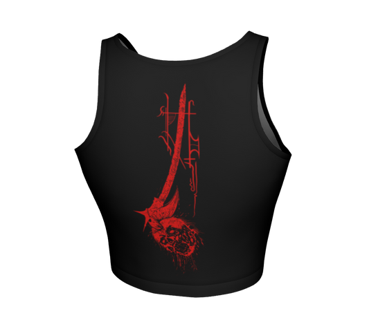 Hellfekted True Fucking Evil official fitted crop top by Metal Mistress